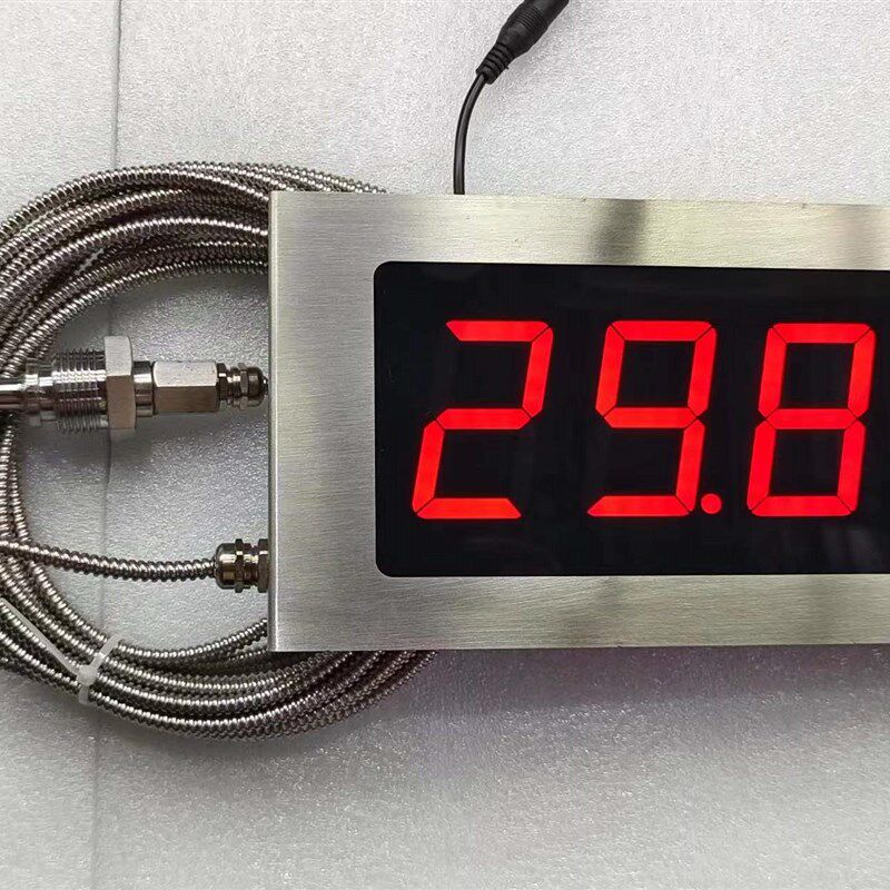 大屏数显浴池温泉浴室温度计SPA不锈钢 防水洗浴温度计 大屏LED