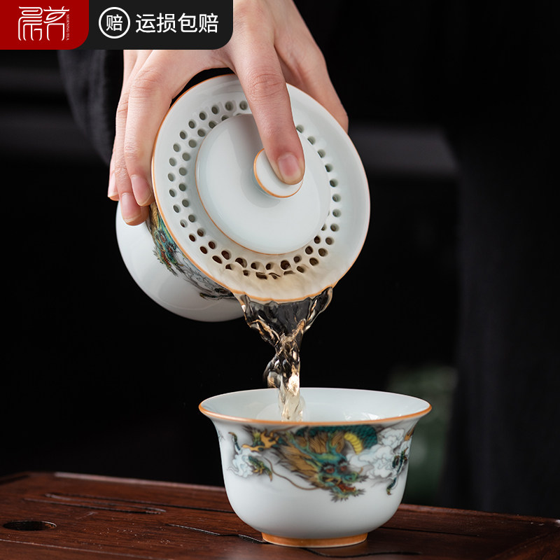 盖碗茶杯茶碗二才手抓壶防烫单个高档茶具快客杯个人专用过滤茶壶,餐饮具,盖碗,淘宝优惠券,粉丝福利购,淘宝优惠卷