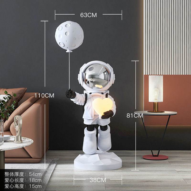 夜灯太空人宇航员客厅大型落地摆件家居装饰品电视柜乔迁新居,家居饰品,落地摆件,淘宝优惠券,粉丝福利购,淘宝优惠卷