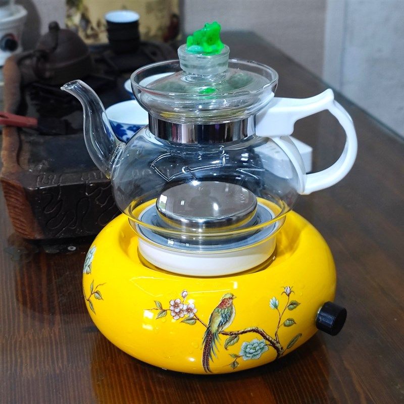 陶然炉 精美陶瓷炉煮茶烧水玻璃壶 快速热电子功夫茶炉泡茶炉包邮