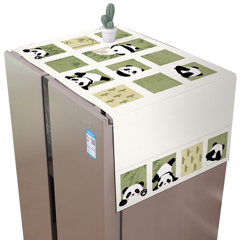 简约防滑冰箱盖布防尘布单双开冰箱罩套滚筒洗衣机微波炉防尘盖巾,居家布艺,万能盖巾,淘宝优惠券,粉丝福利购,淘宝优惠卷