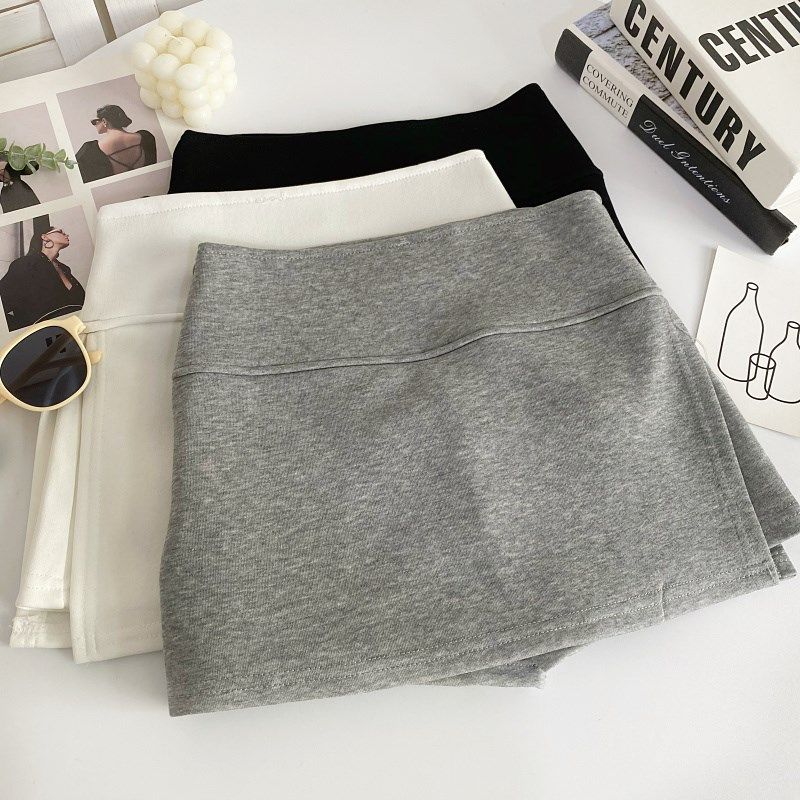 夏季设计感时尚百搭侧开叉高腰显瘦半身裙防走光假两件裤裙短裙女,女装/女士精品,半身裙,淘宝优惠券,粉丝福利购,淘宝优惠卷