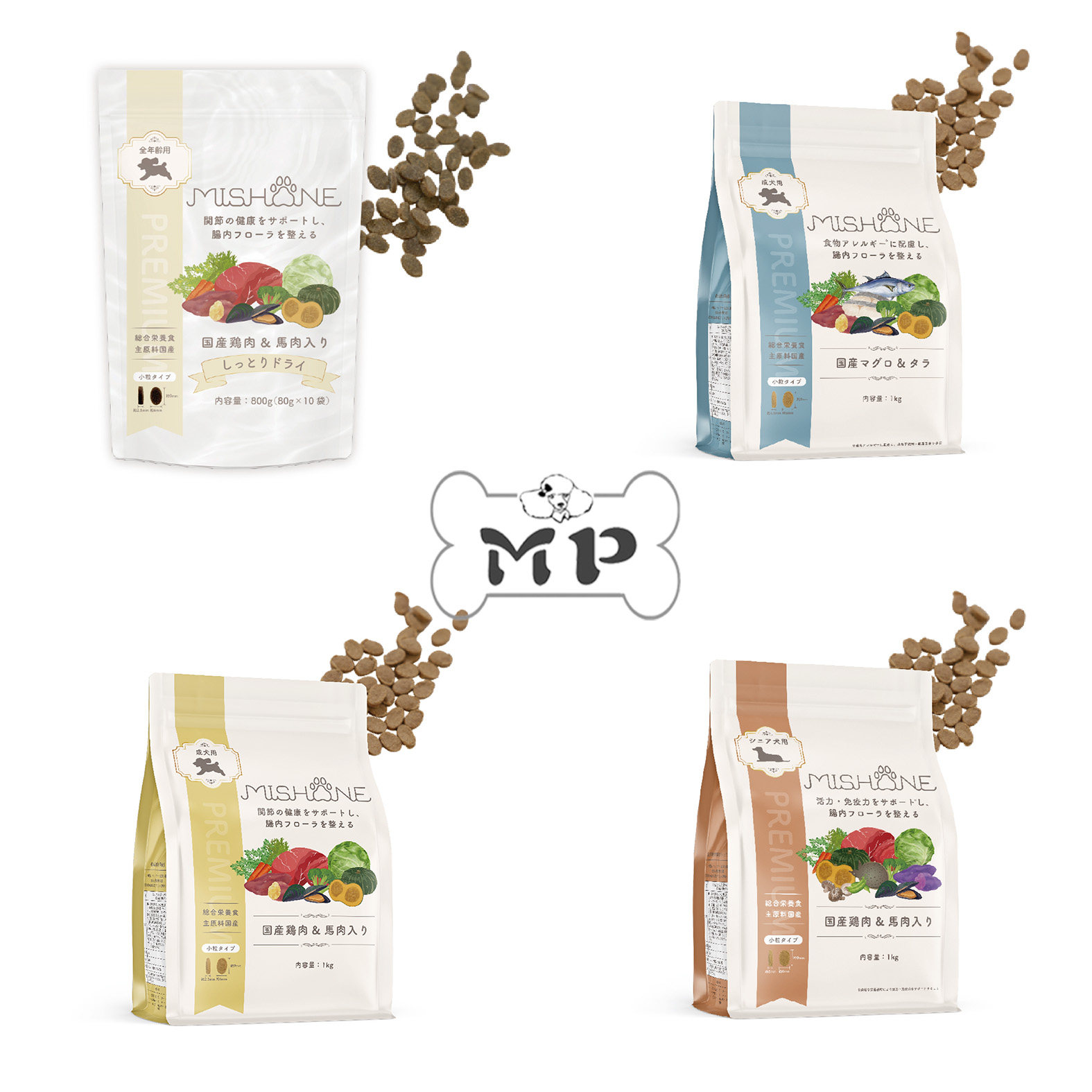 『Memory Pet』日本mishone宠物成犬高龄鸡肉马肉金枪鱼鳕鱼狗粮