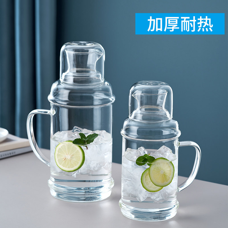 玻璃冷水壶家用大容量耐热高温冰箱储水瓶凉白开杯夏果汁茶壶套装