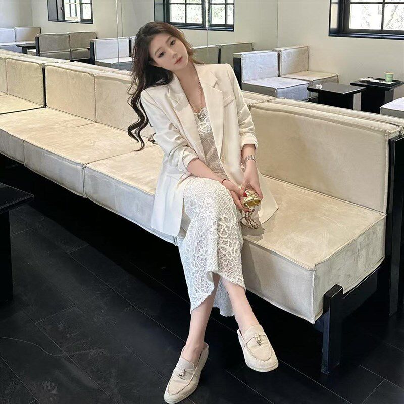 琪琪微微胖大码女装【秀场出击】肌理感提花蕾丝气质百搭背心裙