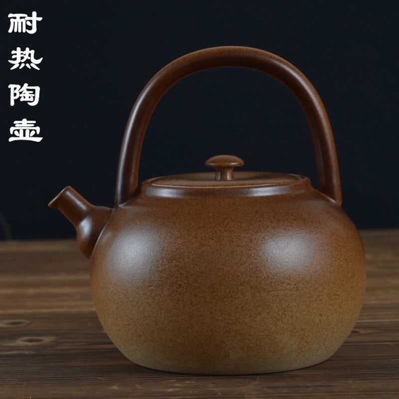 陶瓷煮黑白茶器电热陶炉户外酒精碳火炉烧水壶复古养生壶家用陶壶