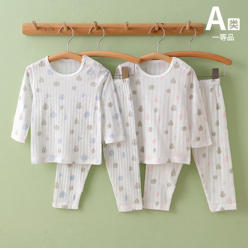 婴儿睡衣套装夏季薄款纯棉儿童内衣空调服男女宝宝透气家居服夏装