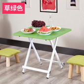 简易吃饭折叠桌子小户型餐桌4人饭桌宿舍便携圆正方形四方桌家用