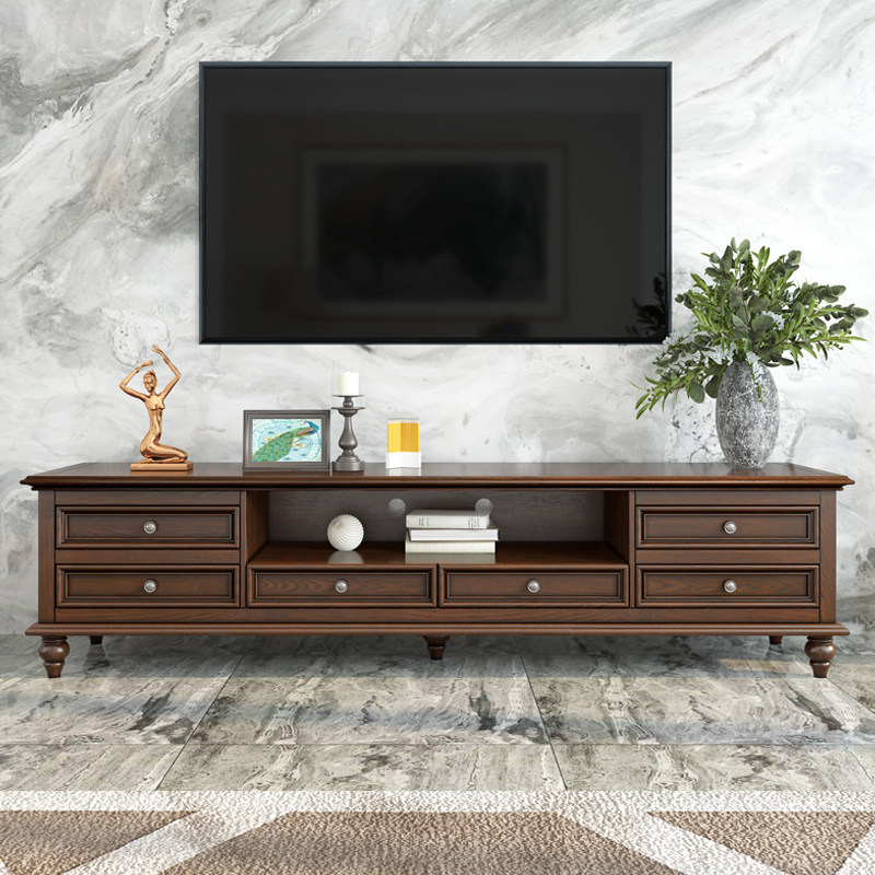 巴彼伦美式全实木电视柜乡村小户型白蜡木客厅茶几电视柜组合家具,住宅家具,电视柜,淘宝优惠券,粉丝福利购,淘宝优惠卷