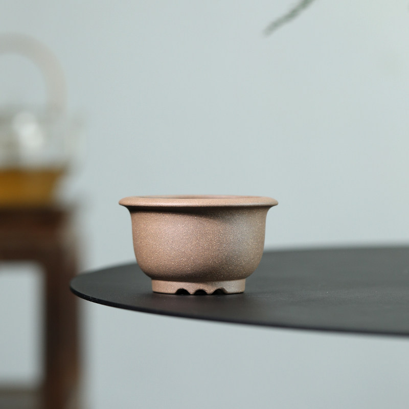 清香阁紫砂 匠人手工素面微型花盆 手掌植物盆多肉菖蒲桌面微小花