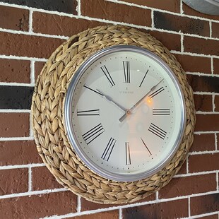 利西亚新款 2022 圆形挂钟 田园风挂表 简约钟表 客厅 装饰