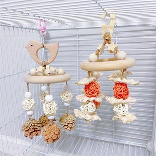 8玖-鹦鹉啃咬解闷玩具干果挂串玄风牡丹磨嘴磨牙咬串鸟笼挂件装饰