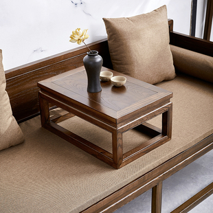新中式罗汉床实木客厅简约沙发民宿家具贵妃榻白蜡木胡桃色定制