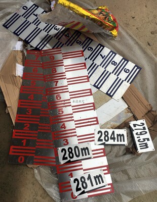 水位尺304不锈钢水尺烤漆耐腐蚀水标尺水库水文尺水位测量尺直销