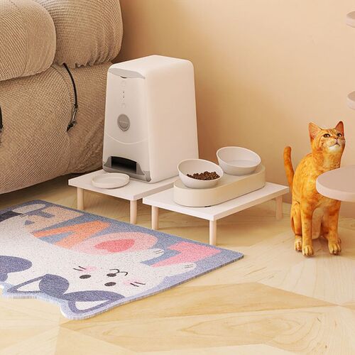 自动喂食器增高架宠物喂食机垫高猫碗木桌子猫咪喝水盆架狗狗餐桌