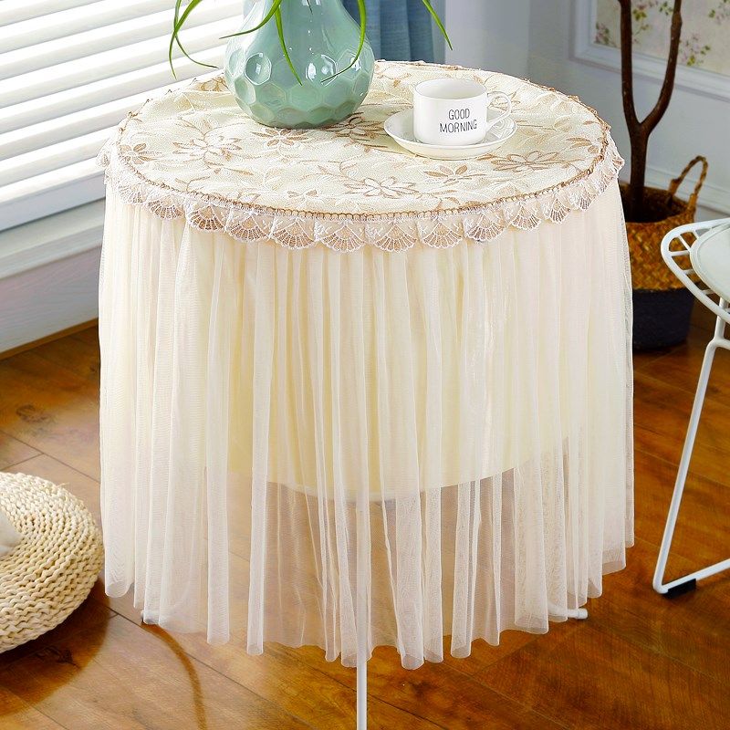 圆桌桌布蕾丝欧式布艺圆形家用客厅茶几桌布盖巾大圆桌餐厅台布,居家布艺,桌布,淘宝优惠券,粉丝福利购,淘宝优惠卷