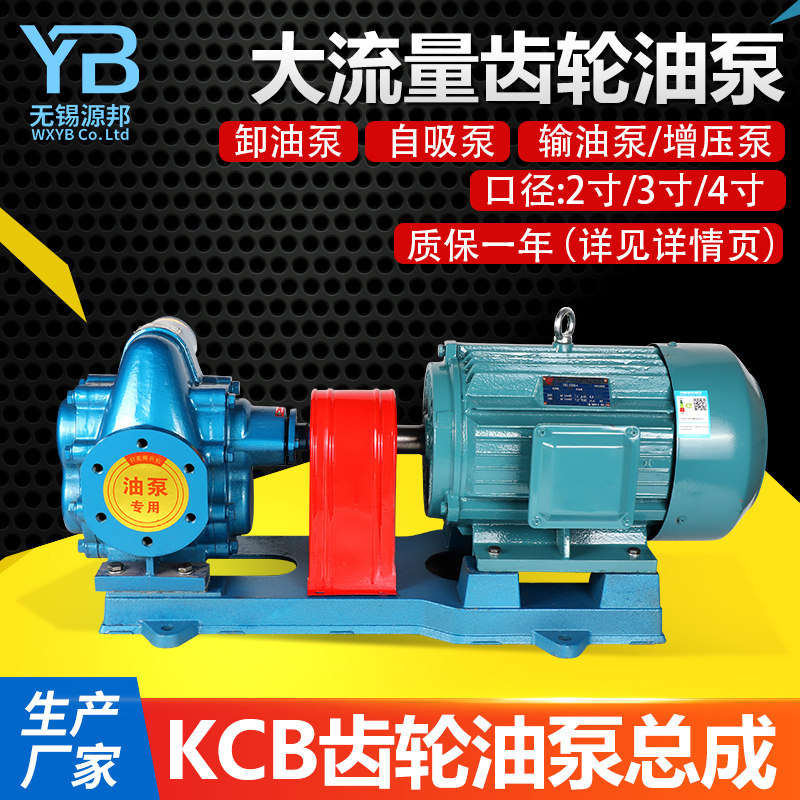 自吸式齿轮泵KCB-200/300抽油泵增压燃油润滑齿轮油泵配电机整机