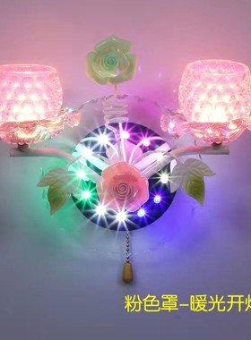 led时尚创意卧室床头红色客厅公寓宾馆酒店楼梯墙壁灯玻璃婚书房