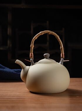 老岩泥小提梁壶原矿粗陶煮水泡茶壶酒精炉煮茶炉煮茶器底座酒精灯