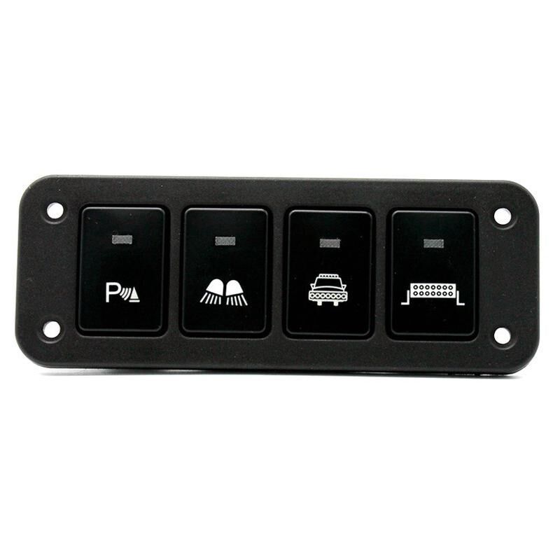 汽车改装4位开关面板长条灯大灯近光驻车灯2-24V车型改装开关亮