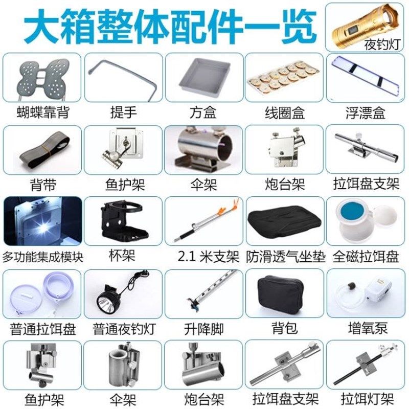 不锈钢钓箱支架拉饵盘支架垂钓钓鱼箱配件炮台支架鱼护架伞架