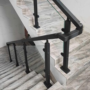 304不锈钢立柱 钢化玻璃栏杆楼梯扶手室内室外自装围栏阳台护栏