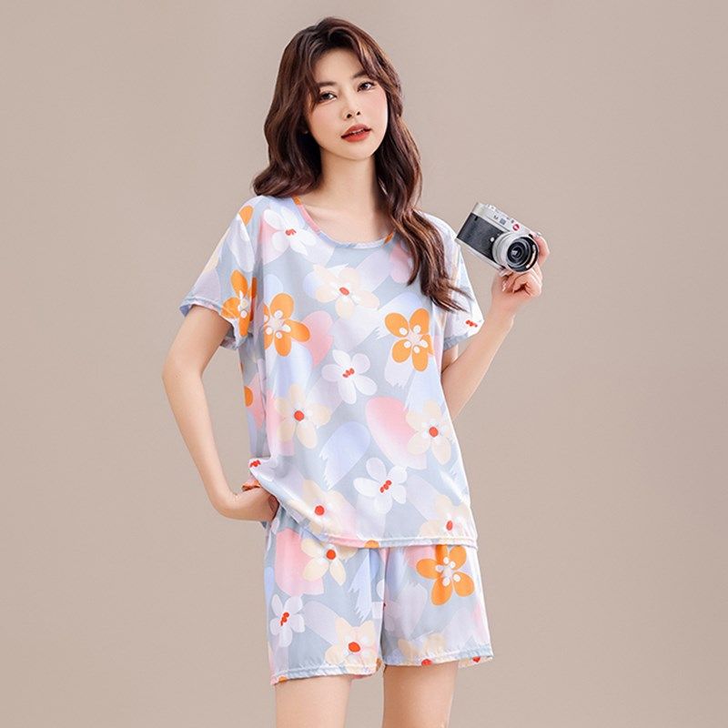 夏天棉绸睡衣女夏季短袖套装薄款绵绸家居服可爱学生外穿2024新款,女士内衣/男士内衣/家居服,睡衣/家居服套装,淘宝优惠券,粉丝福利购,淘宝优惠卷