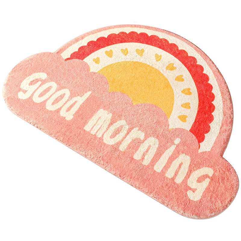 半圆形彩虹浴室进门吸水地垫卫生间门垫洗手间厕所门口防滑脚垫子,居家布艺,家用脚垫,淘宝优惠券,粉丝福利购,淘宝优惠卷