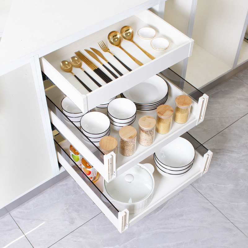 飞鸥厨房整体橱柜碗碟锅具拉篮高柜高深零食储物平篮加深抽屉工具,厨房/烹饪用具,厨房抽屉置物架,淘宝优惠券,粉丝福利购,淘宝优惠卷