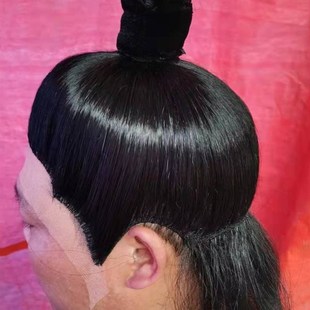 古装男假发郭靖宋朝古代仆人头套侠客假发影视民国道士短发剑客