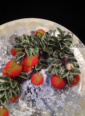 陶瓷新款博古架开业送礼家居电视酒柜门客厅饰品荔枝挂碟装饰摆饰