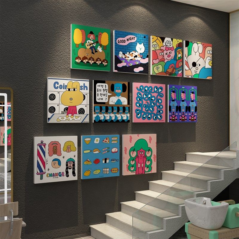 网红打卡背景拍照区布置奶茶店墙壁装饰品蛋糕咖啡餐厅摆件贴纸画,家居饰品,文化墙贴,淘宝优惠券,粉丝福利购,淘宝优惠卷