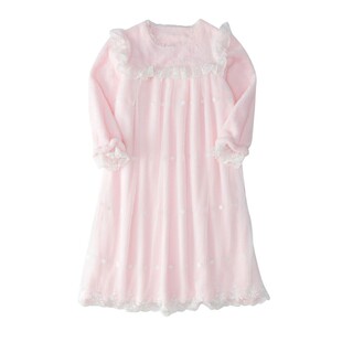 女童公主风睡裙法兰绒长款浴裙秋冬儿童家居服加厚亲子中大童保暖