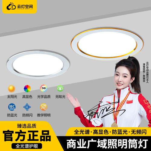 led筒灯4寸12W5寸15W6寸18W开孔12 14 16公分大功率嵌入式天花灯