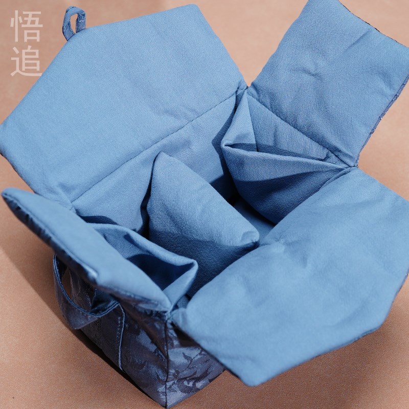 悟追加厚茶壶茶杯收纳包旅行茶具包一壶两杯手提布包首饰饰品布袋