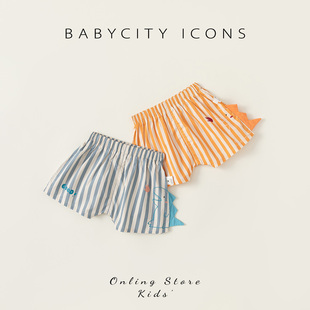 婴儿短裤宝宝夏季可爱大屁屁裤男宝条纹裤子女宝五分裤婴幼儿夏装