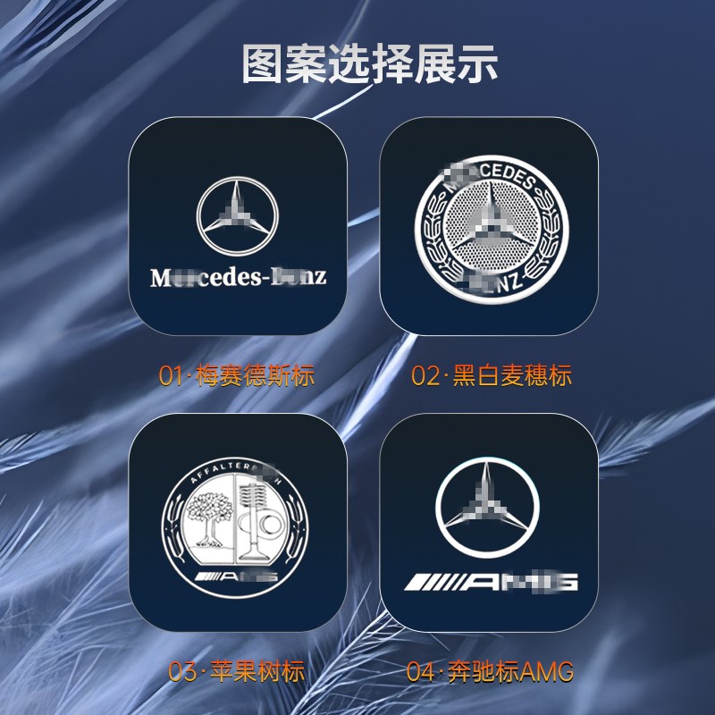 奔驰E级酷派迎宾灯Coupe轿跑E200 E260车门照地投影氛围灯改装饰