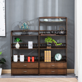 茶叶柜茶具置物架博古架客厅茶室茶水架茶壶茶叶罐收纳架子展示架