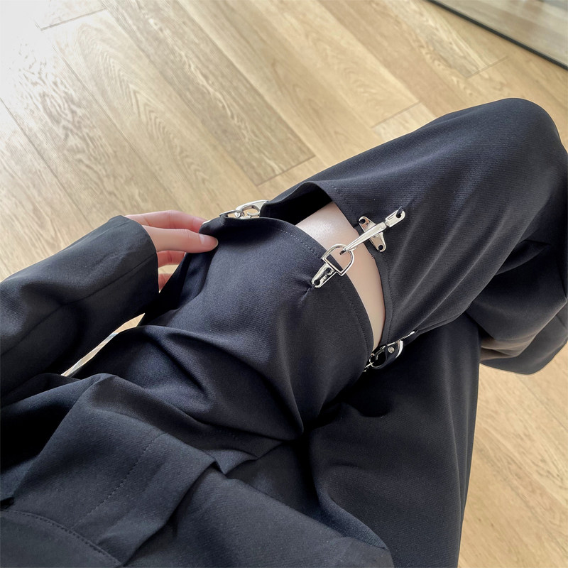 破洞西装裤女直筒宽松高腰休闲裤子胖妹妹大码女装夏装2021新款潮,女装/女士精品,大码连衣裙,淘宝优惠券,粉丝福利购,淘宝优惠卷