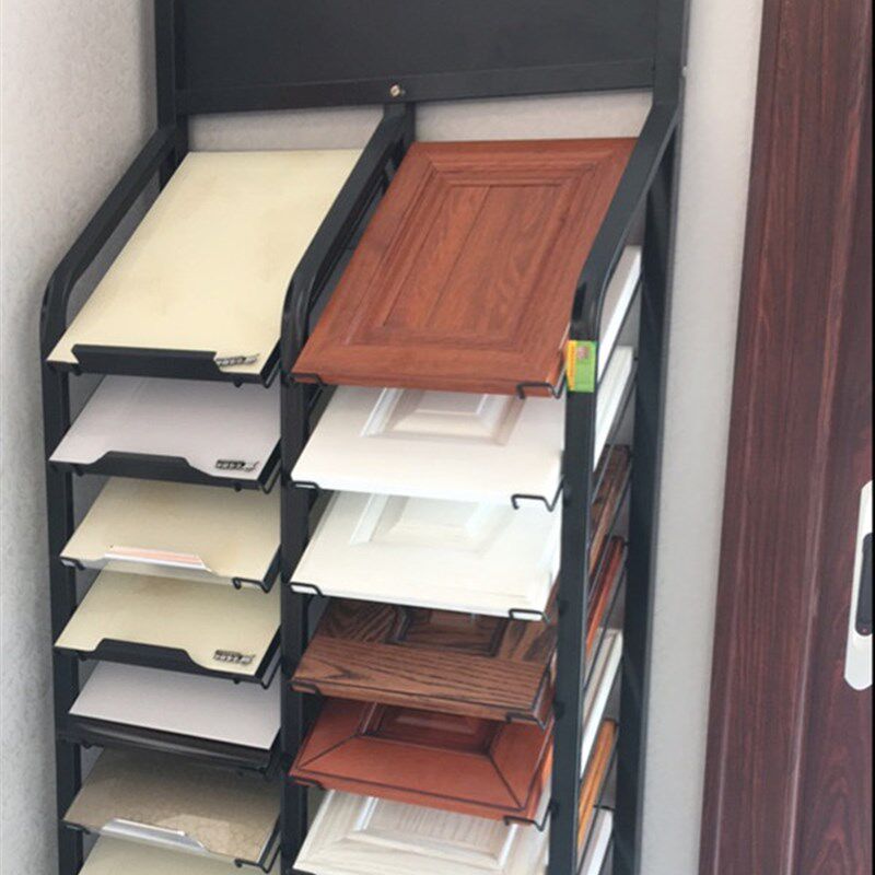 瓷砖展架立式落地色板样品铝扣板橱柜门板展示架300 600陶瓷架子