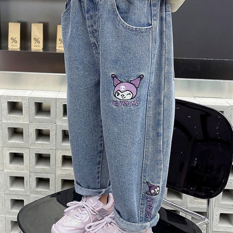 女童牛仔裤外穿春秋款儿童装宝宝休闲裤春季2024新款小童春秋裤子,童装/婴儿装/亲子装,裤子,淘宝优惠券,粉丝福利购,淘宝优惠卷