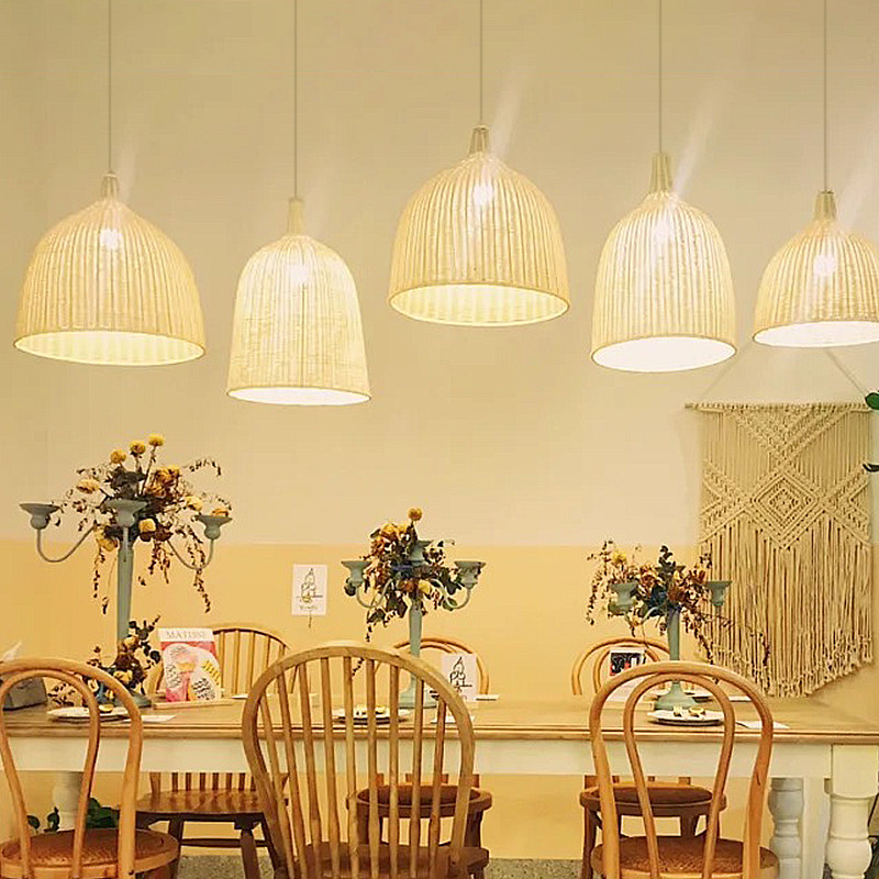 餐厅竹编吊灯茶室民宿日式藤艺灯具侘寂禅意藤编灯罩仿古灯饰灯笼,家装灯饰光源,餐厅吊灯,淘宝优惠券,粉丝福利购,淘宝优惠卷