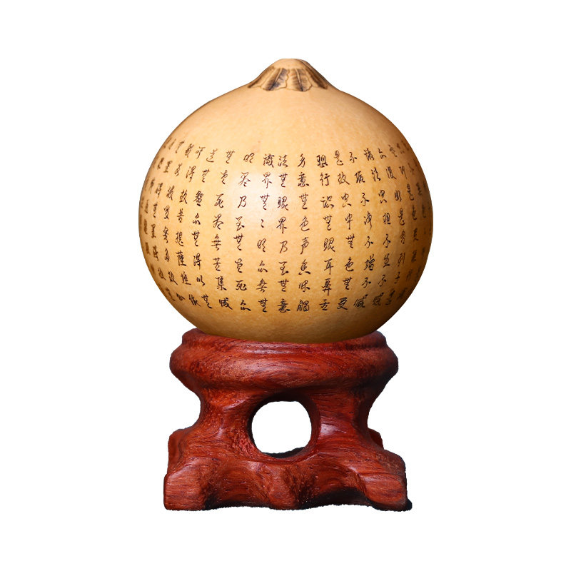 葫芦针刺鸡蛋摆件刻字微雕针划小手把件盘玩天然真胡楼高端收藏品