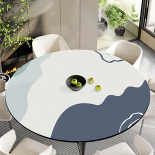 小圆桌布高级感圆茶几饭桌桌布圆型高端客厅桌子矽胶桌垫防油防水