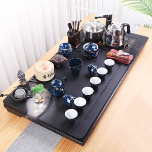 乌金石茶具套装家用客厅茶台整套泡茶一体功夫茶海全自动石头茶盘