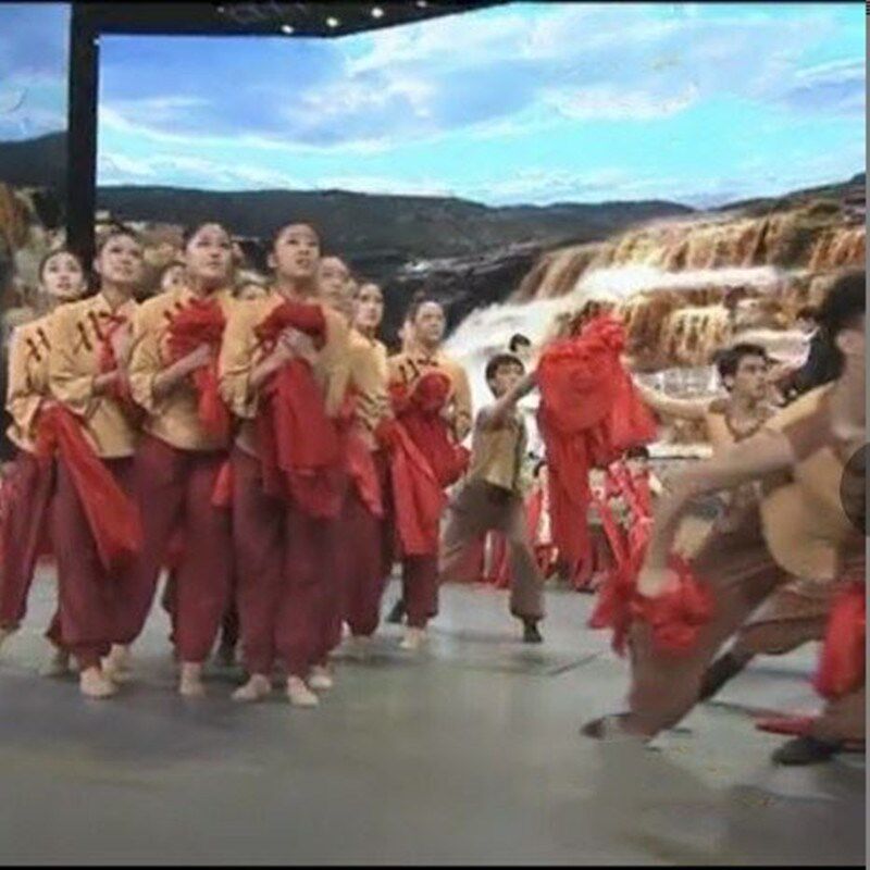 男陕北农民轿夫红高粱演出服古代平民百姓店小二阿宝舞台舞蹈服装