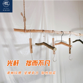 服装 店干树枝展示架橱窗上墙吊顶悬挂实木棍棒枯树枝挂衣杆晾衣架