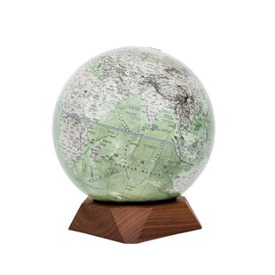 方形实木底座宏微地球仪轻奢桌面摆件客厅书房玄关装饰节日生日礼