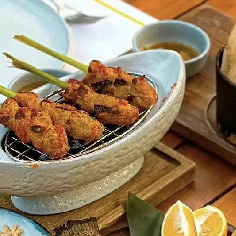 酒店泰餐陶土沙爹烤串木炭炉一两人食烧烤炉烤串炉户外木炭烤肉炉