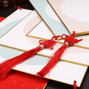 宝云轩宣纸国画卡纸生宣半生熟卡纸古典中国风镜片纸书法硬卡斗方